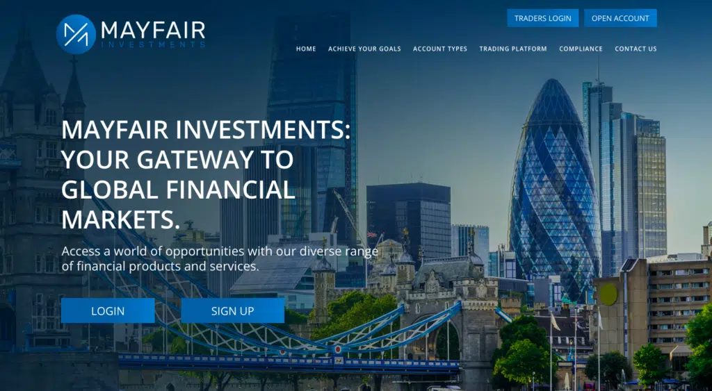 Mayfair Investments trading platform