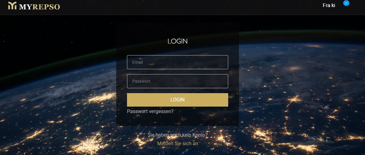 Myrepso Login Page